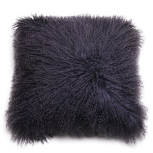 Real Mongolian Lamb Fur Throw Pillow Cover